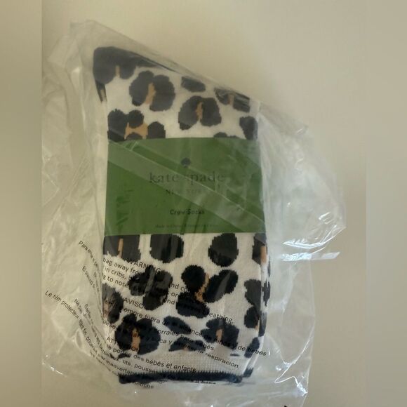 Kate Spade New York Socks Animal Print Crew Socks, One Size NWT - Picture 7 of 8